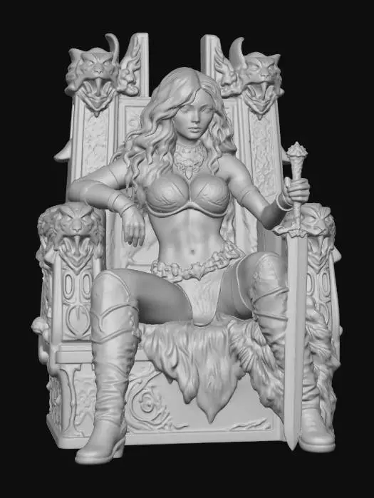 3D model for Crimson Warrior on the Iron Throne