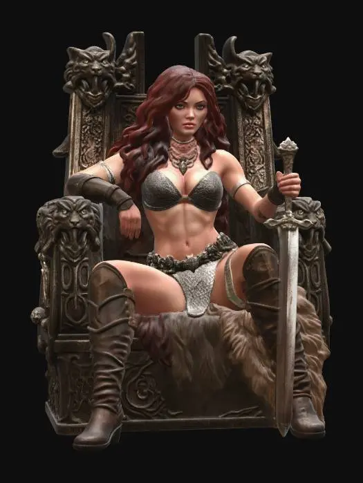3D model for Crimson Warrior on the Iron Throne
