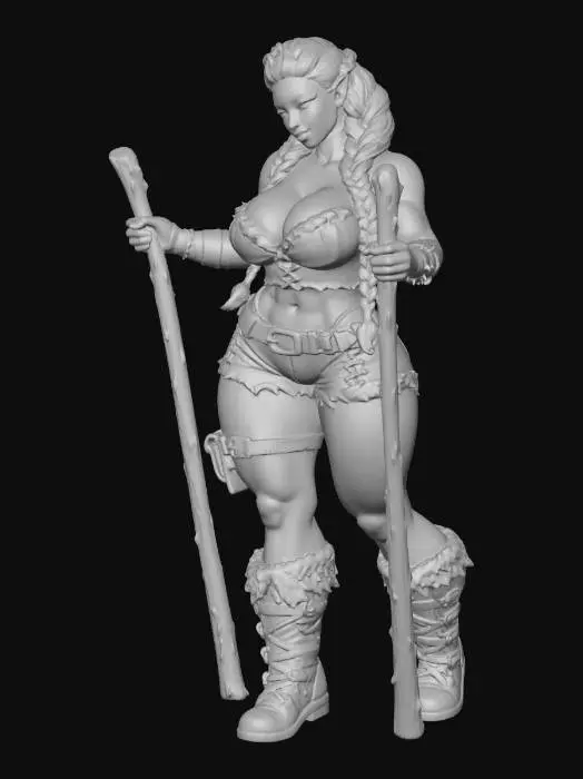 3D model for Barbarian Huntress