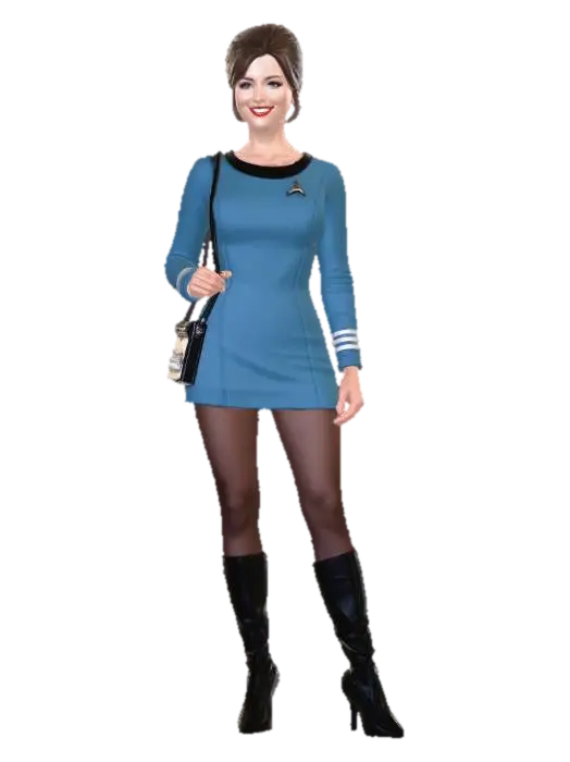 Starfleet Officer in a Blue Uniform 3D model, vytvořený pomocí AI