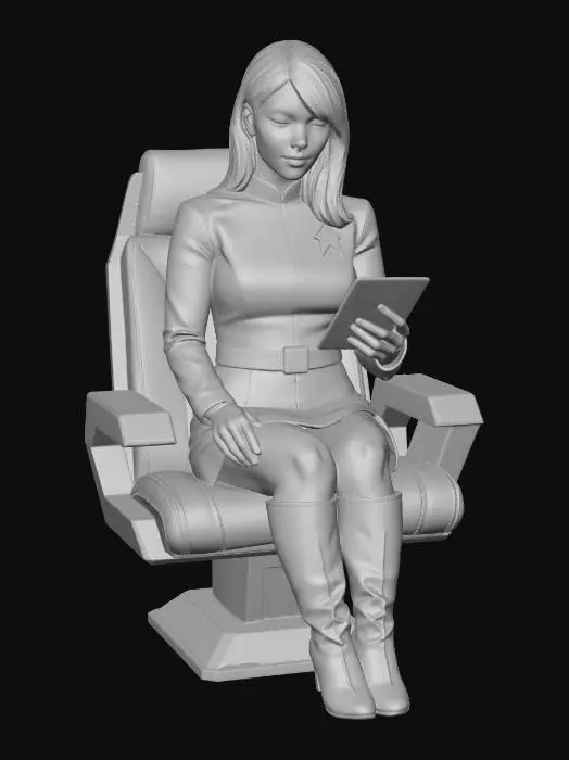 3D model for Bridge Officer with Tablet