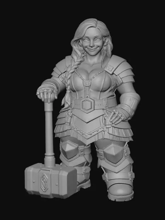 3D model for Scarlet Shieldmaiden