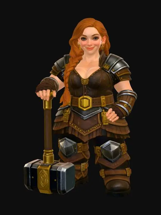 3D model for Scarlet Shieldmaiden