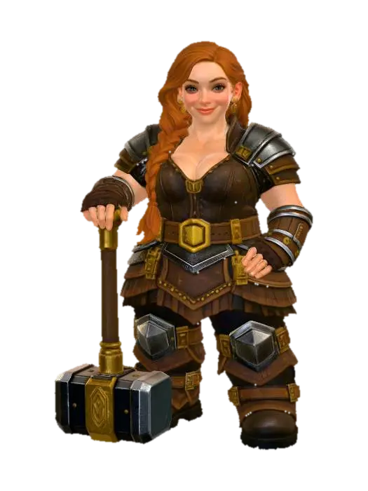 3D model for Scarlet Shieldmaiden