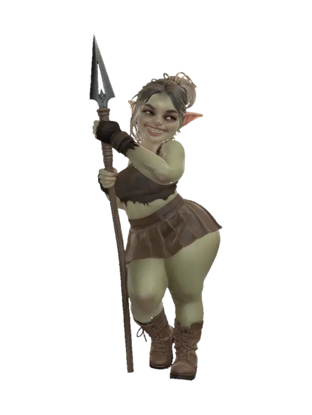Forest Elf Warrior - Kaiju 3D model, vytvořený pomocí AI
