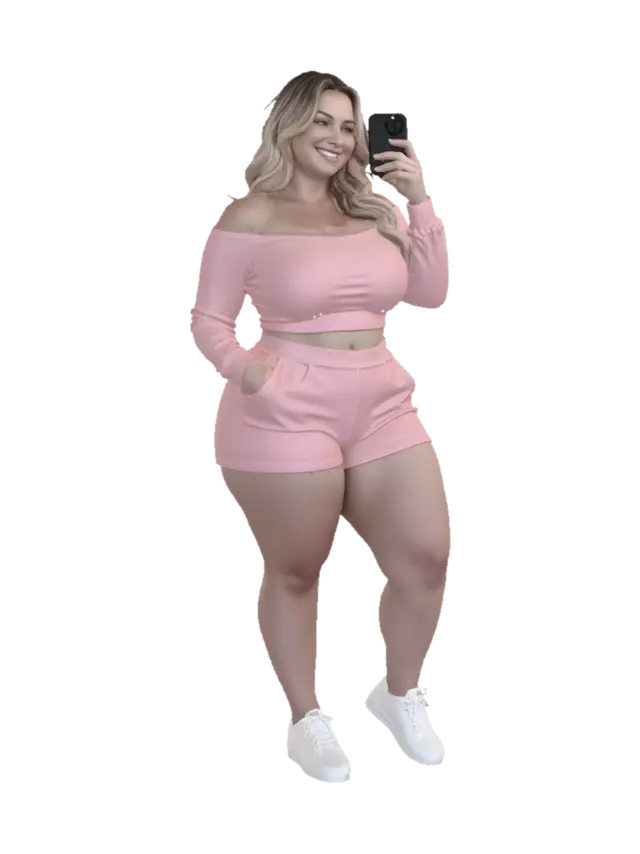 Pink Loungewear Selfie - Vibe 3D model, vytvořený pomocí AI