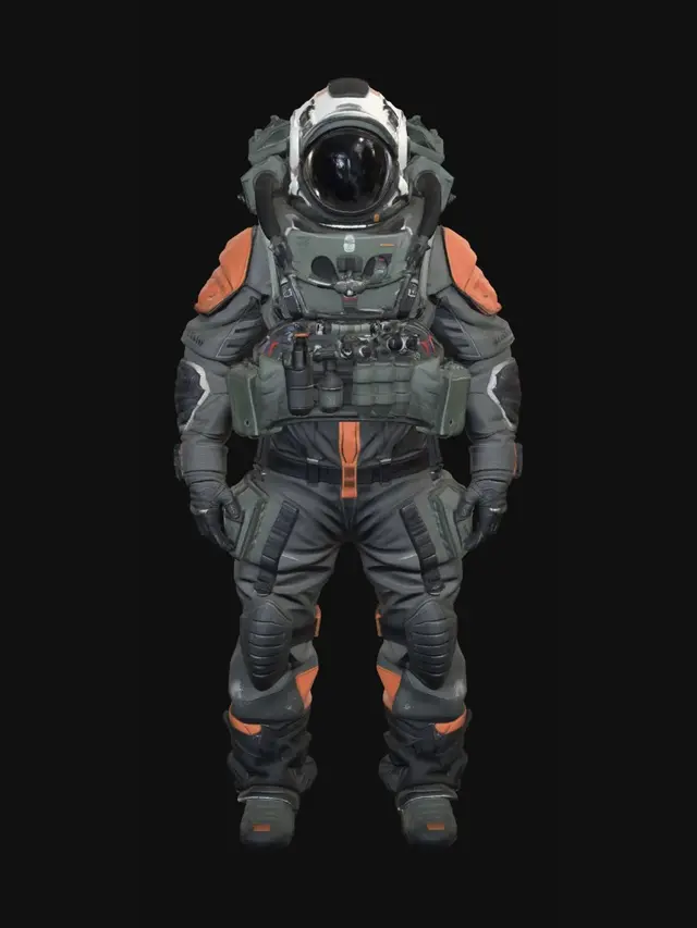 3D model for Orange-Accent Space Suit