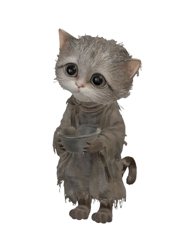 The Alley Monk 3D model, vytvořený pomocí AI
