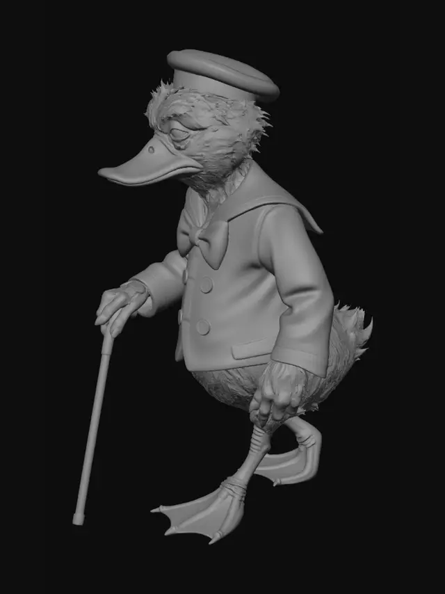 3D model for Captain Quack at the Crosswalk