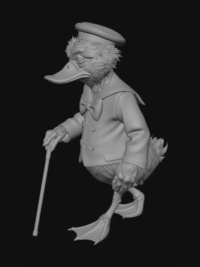 3D model for Captain Quack at the Crosswalk