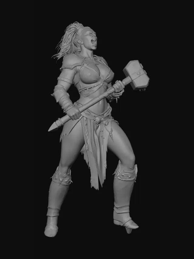 3D model for Hammer of the Green Horde