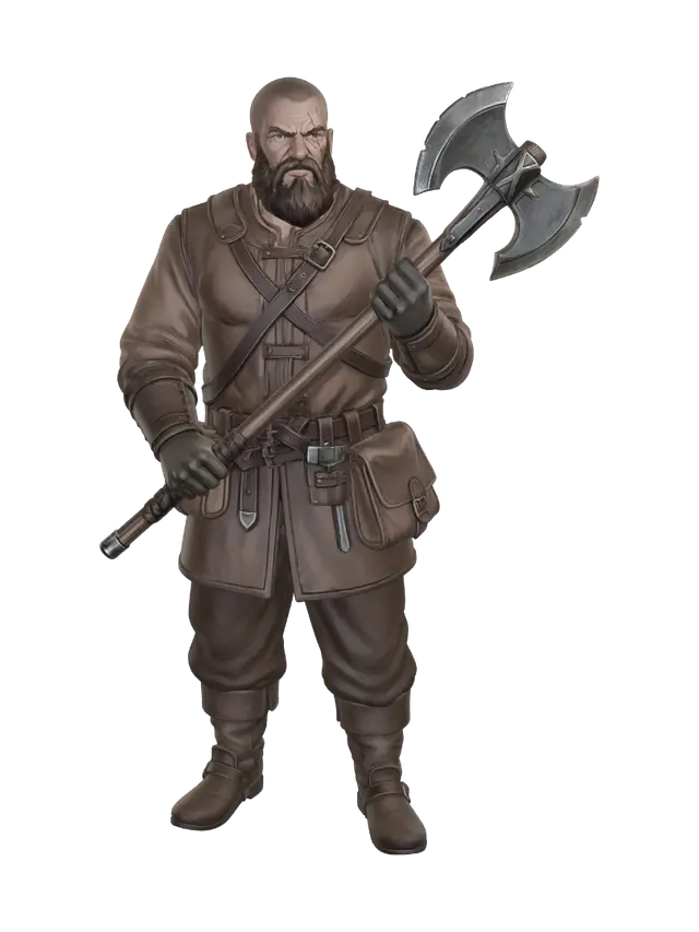 Ironclad Axeman 3D model, vytvořený pomocí AI