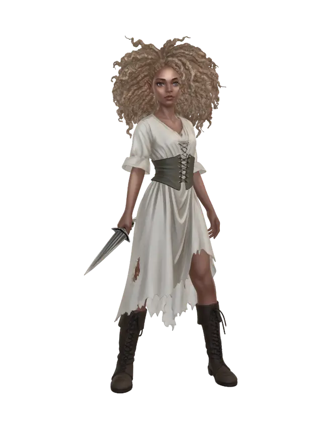 Forest Huntress - Stalker 3D model, vytvořený pomocí AI