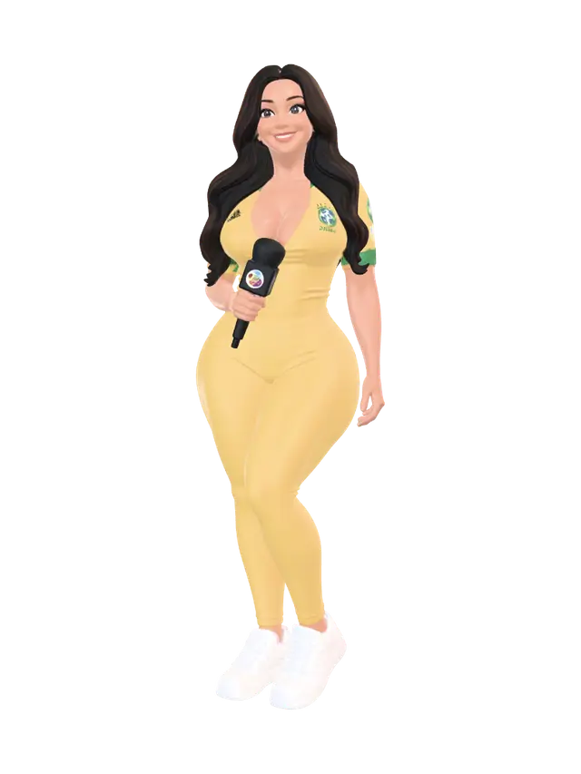 3D model for Brazilian Soccer Presenter in Yellow