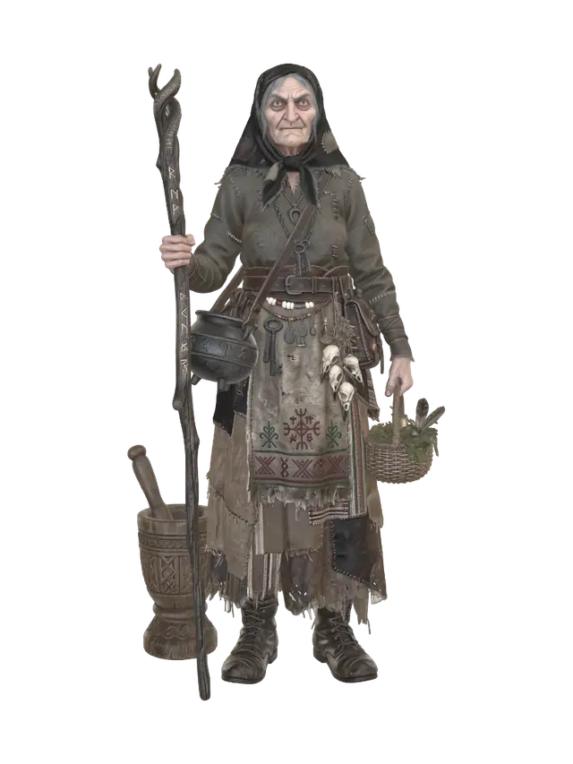 Elder of the Emberwood - Rune 3D-model, gegenereerd door AI
