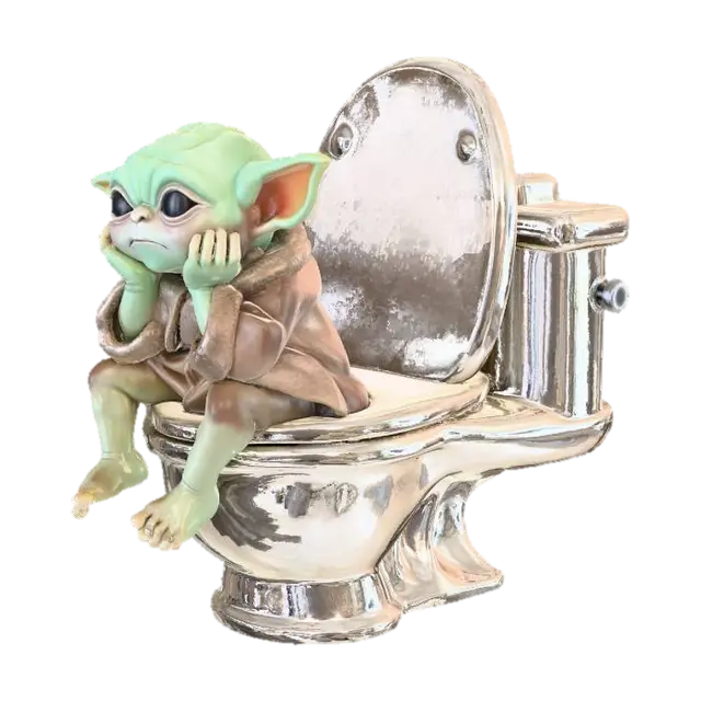 Contemplative Yoda Jr. - Star 3D-model, gegenereerd door AI