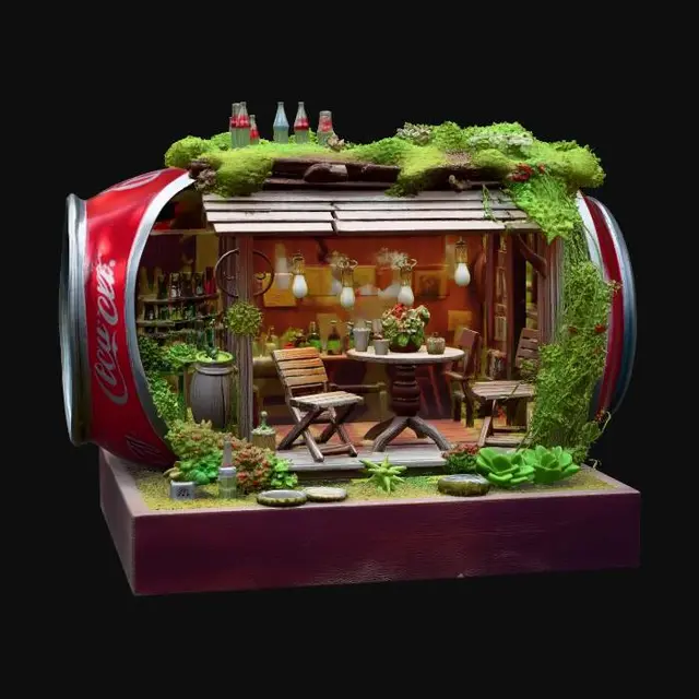 3D model for Coca-Cola Can - Tiny Café Inside