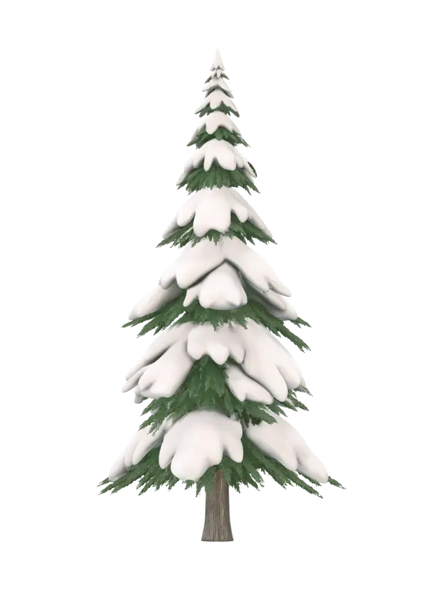 3D model for Snowy Pine Tree