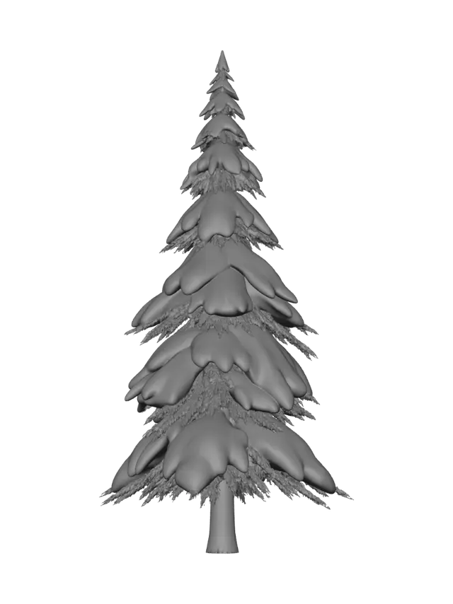 3D model for Snowy Pine Tree