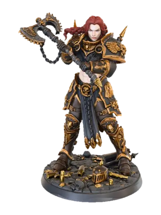 Modello 3D Warrior's Resolve, generato dall’IA