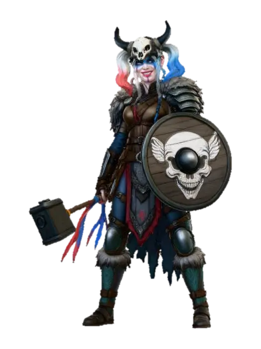 Viking Harley 3D model, vytvořený pomocí AI
