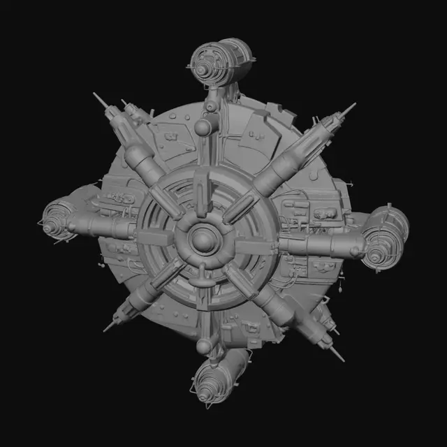 3D model for Obsidian Star Engine, space plasma engine