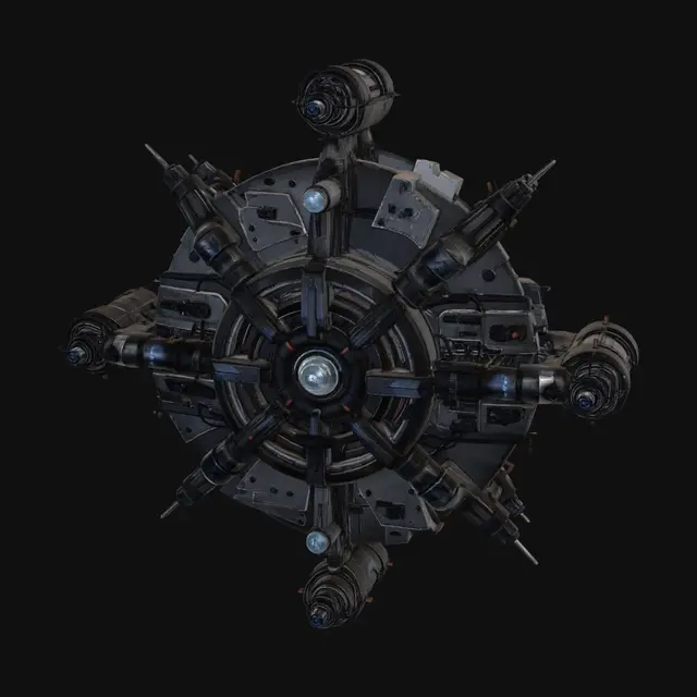 3D model for Obsidian Star Engine, space plasma engine