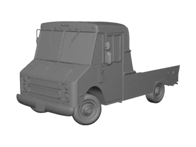 3D model for Blue Delivery Truck