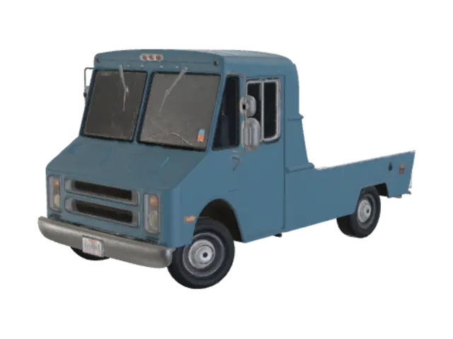 3D model for Blue Delivery Truck