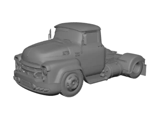 3D model for Rusty Orange Vintage Truck