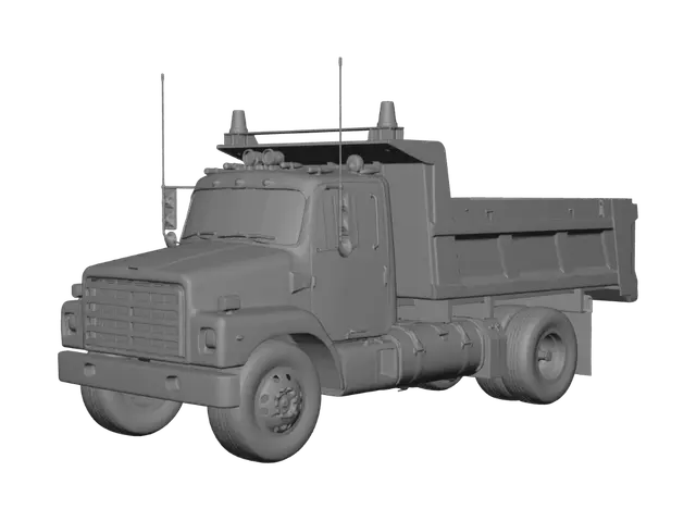 3D model for Orange Dump Truck