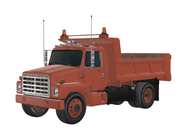 3D model for Orange Dump Truck
