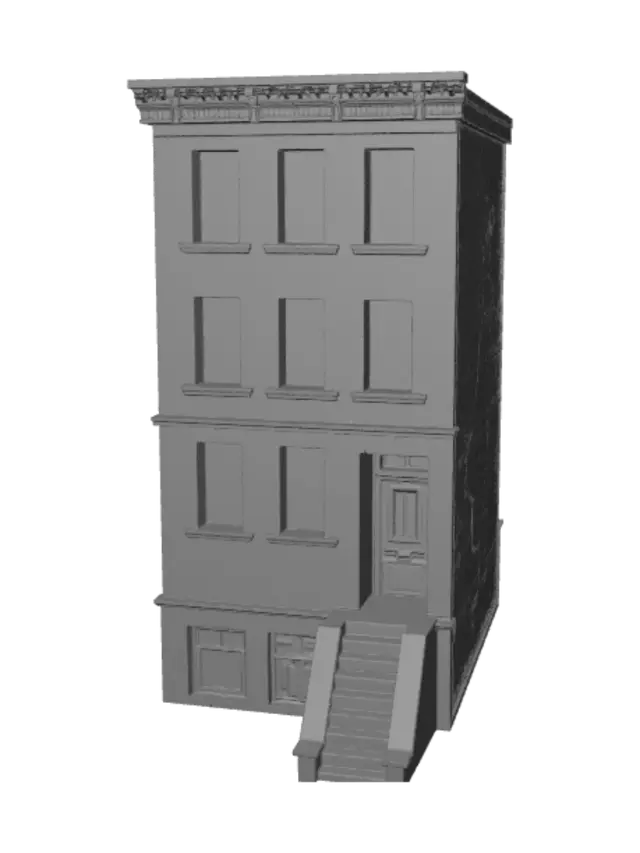 3D model for Abandoned Brick Building