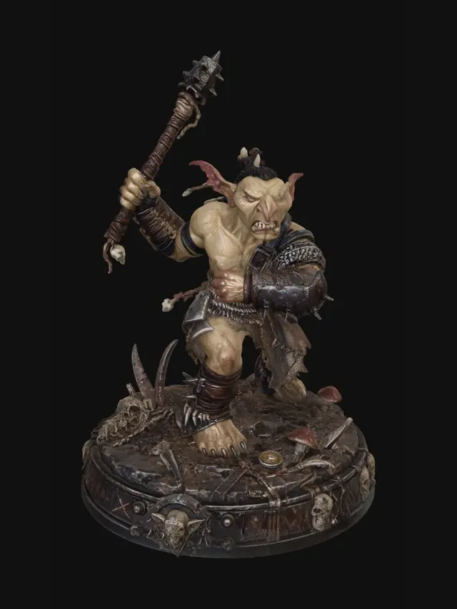 3D model for Orc Warlord with Spiked Mace