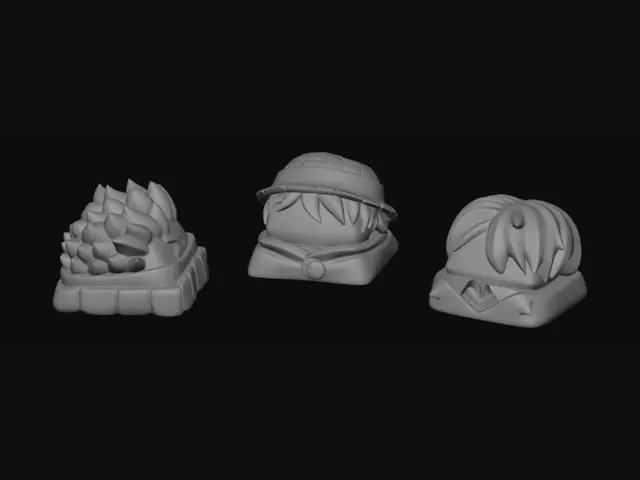 3D model for Straw Hat Trio