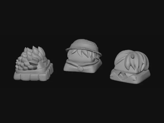 3D model for Straw Hat Trio