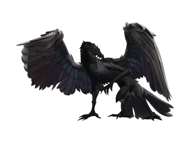 3D model for Raven Over the Rainy City