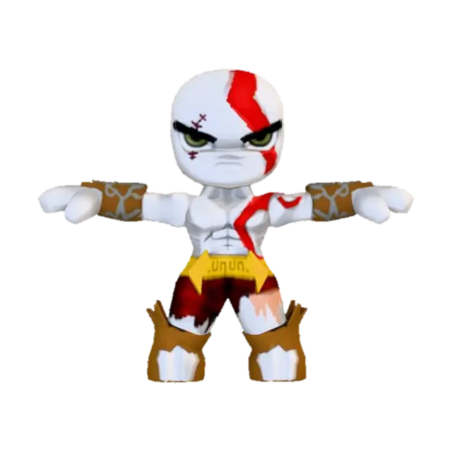 Kratos Getamped Style - Lowpolly 3D model, vytvořený pomocí AI