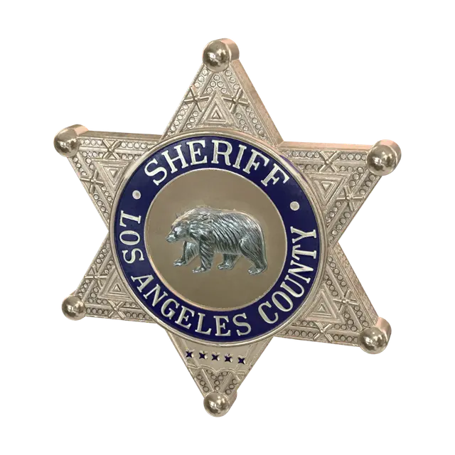 Los Angeles County Sheriff Bear Badge - Seal 3D model, vytvořený pomocí AI