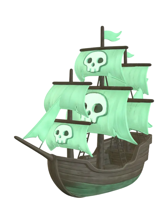 3D model for Emerald Skullship