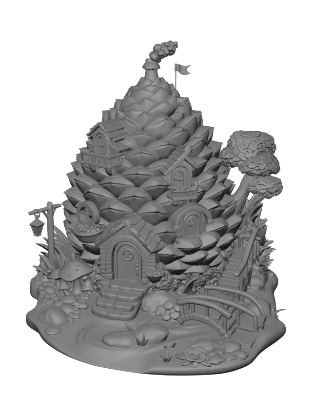 3D model for Pinecone Cottage