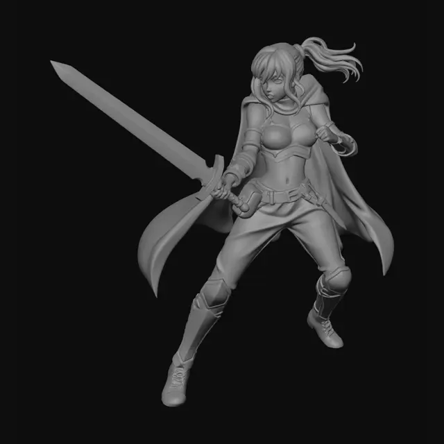 3D model for Crimson Blade of the Green Cloak
