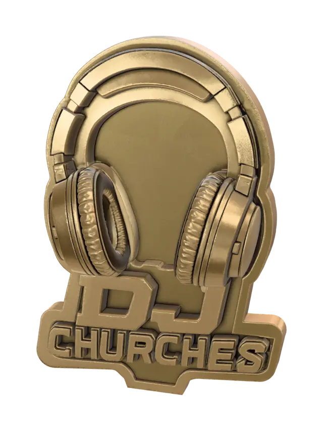 Modello 3D dj-churches-plaque-3d, generato dall’IA