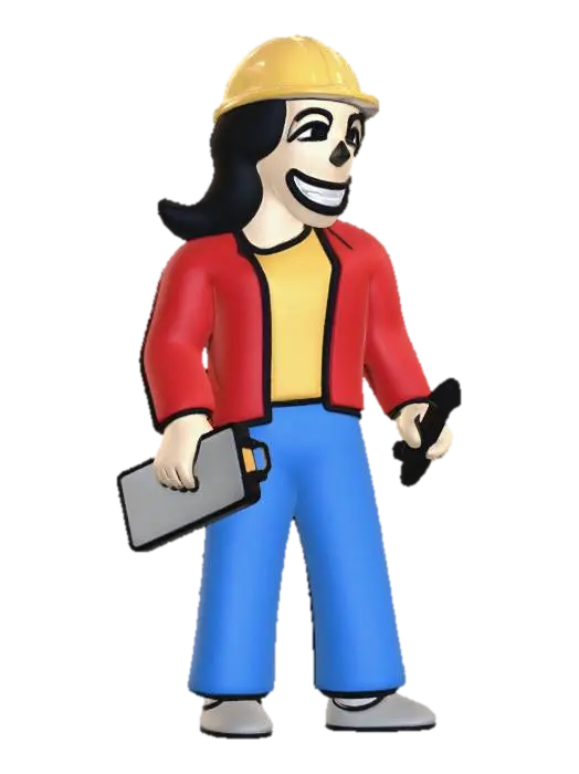 Modello 3D Construction Worker Figurine - Constructionworker, generato dall’IA