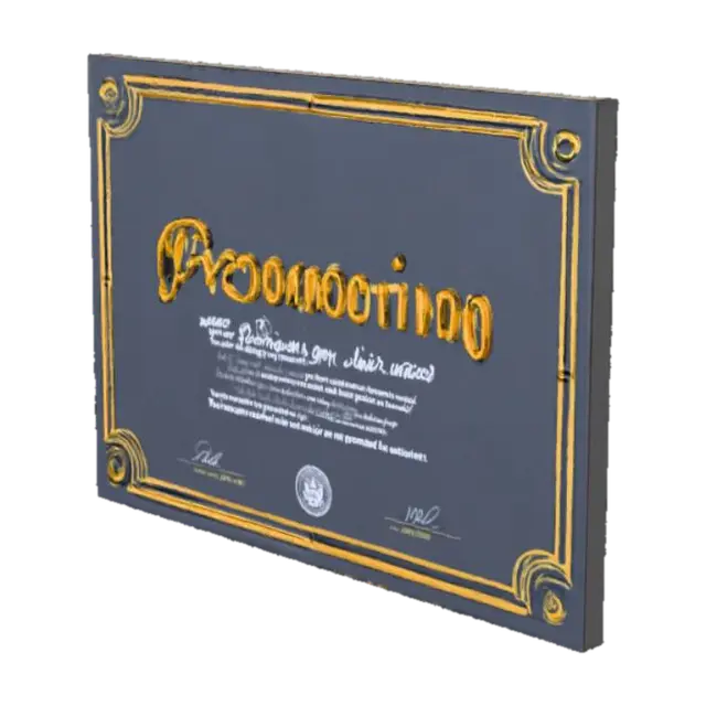 Card Title: Promotion Description: Your efforts do not go unnoticed! You are… 3D model, vytvořený pomocí AI