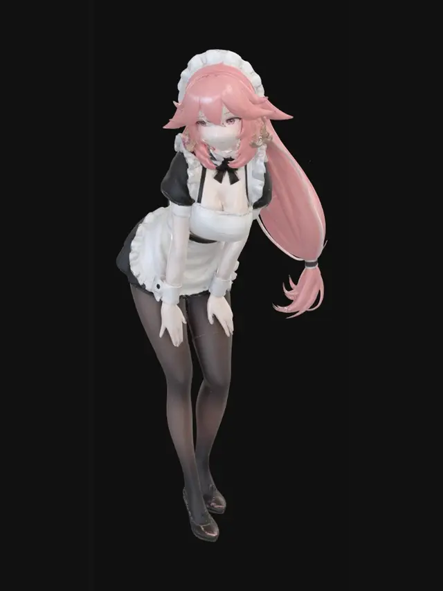 3D model for Maid Anime Figure