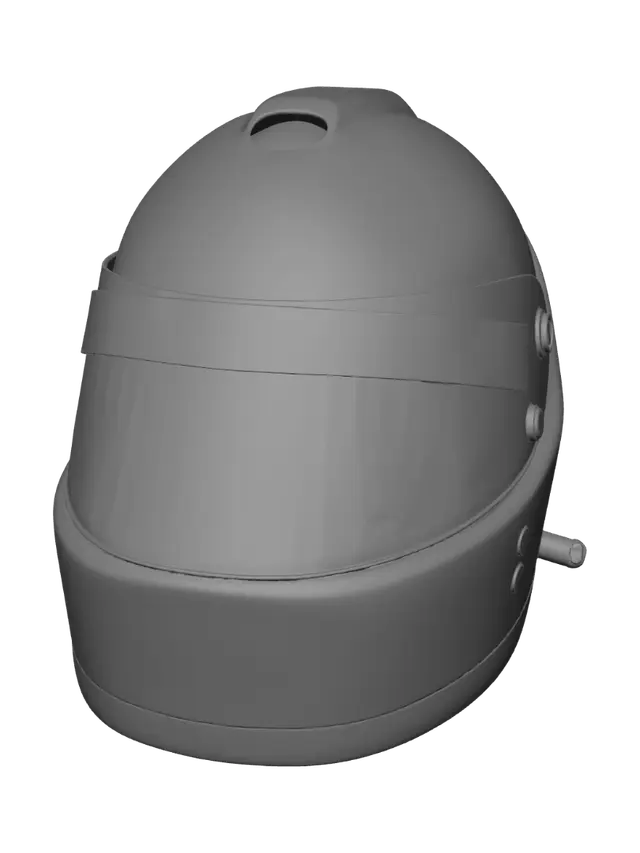 3D model for Red racing helmet with visor