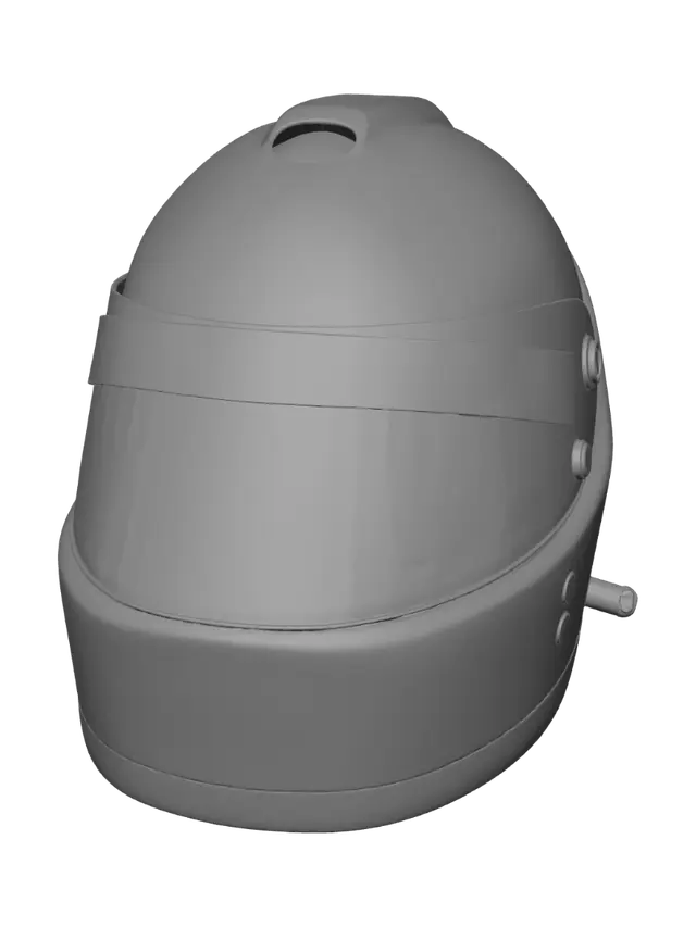 3D model for Red racing helmet with visor