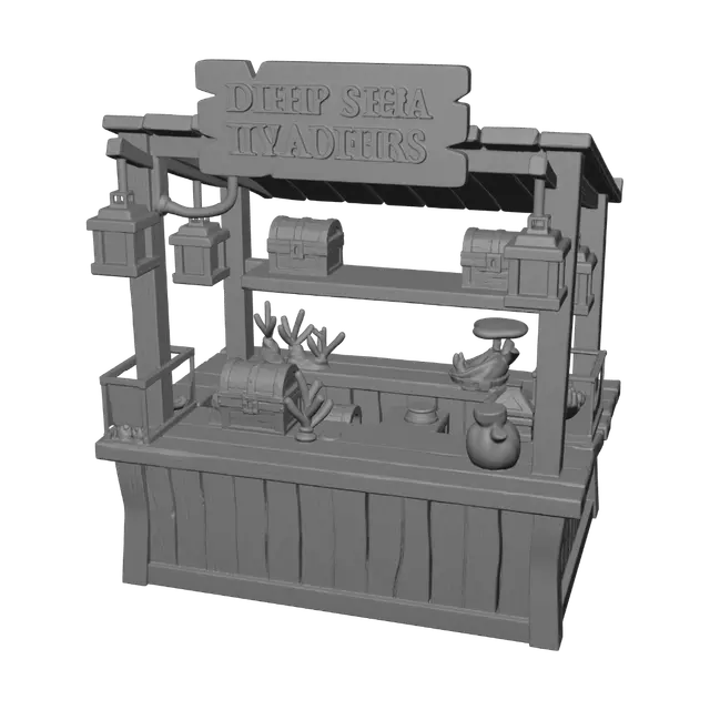 3D model for Deep Sea Traders Stall