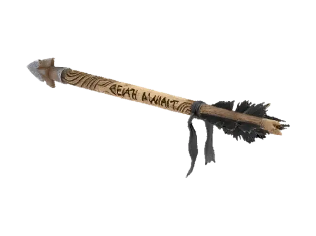 arrow dark with death message on 3D-model, gegenereerd door AI
